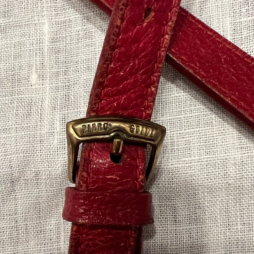 Vintage 90s Piero Guidi Magic Circus Red Shoulder Bag - Picture 6 of 11